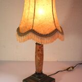 Marble and brass column lamp