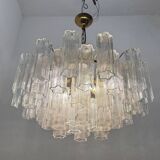Chandelier en verre de Murano Tronchi des années 1970