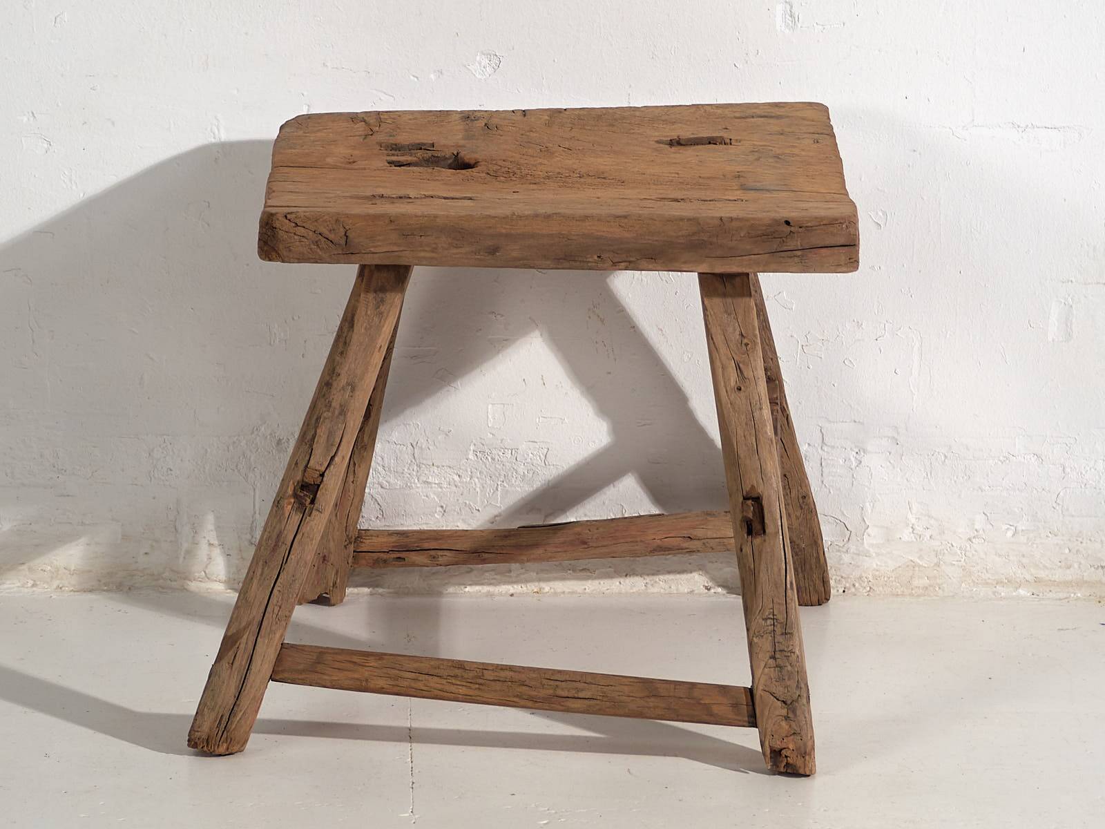 Antique wabi-sabi bedside table (c. 1900)