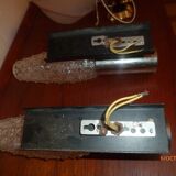 Lot 2 wall lights chrome glass 1960