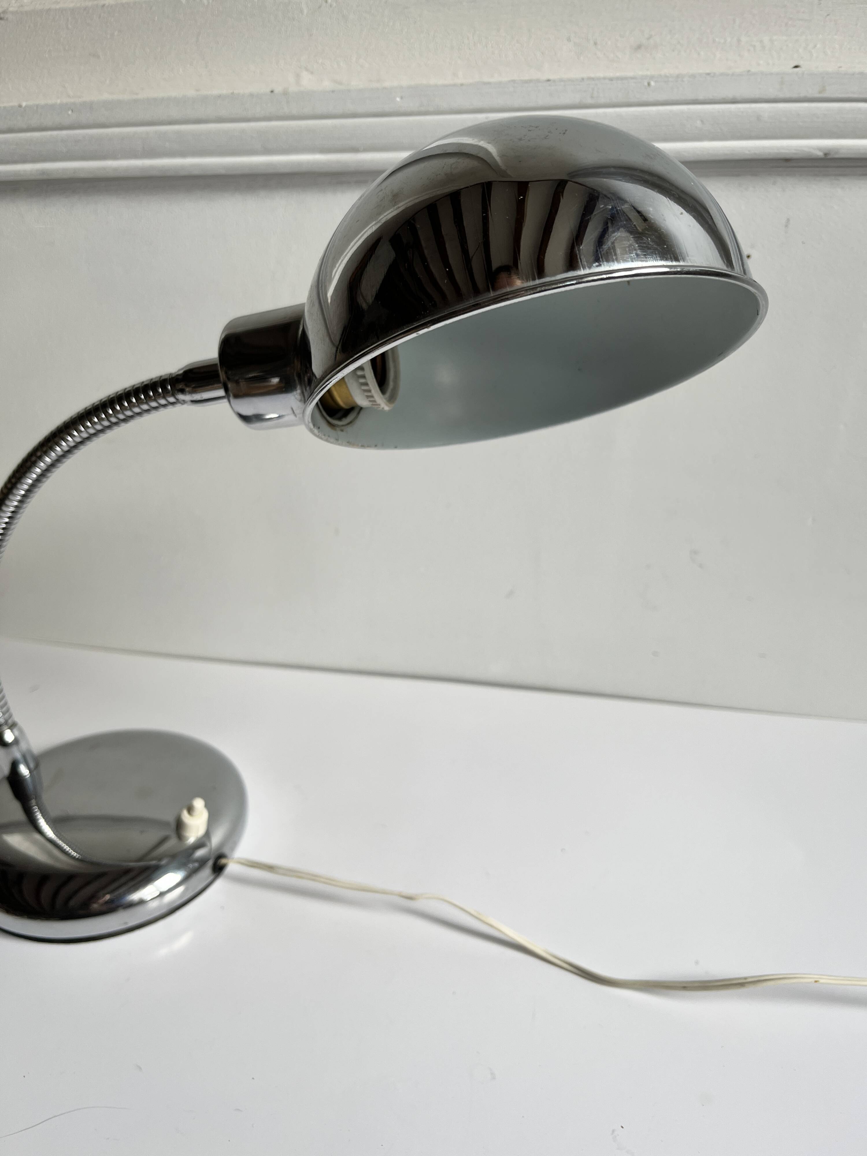 Chrome desk lamp
