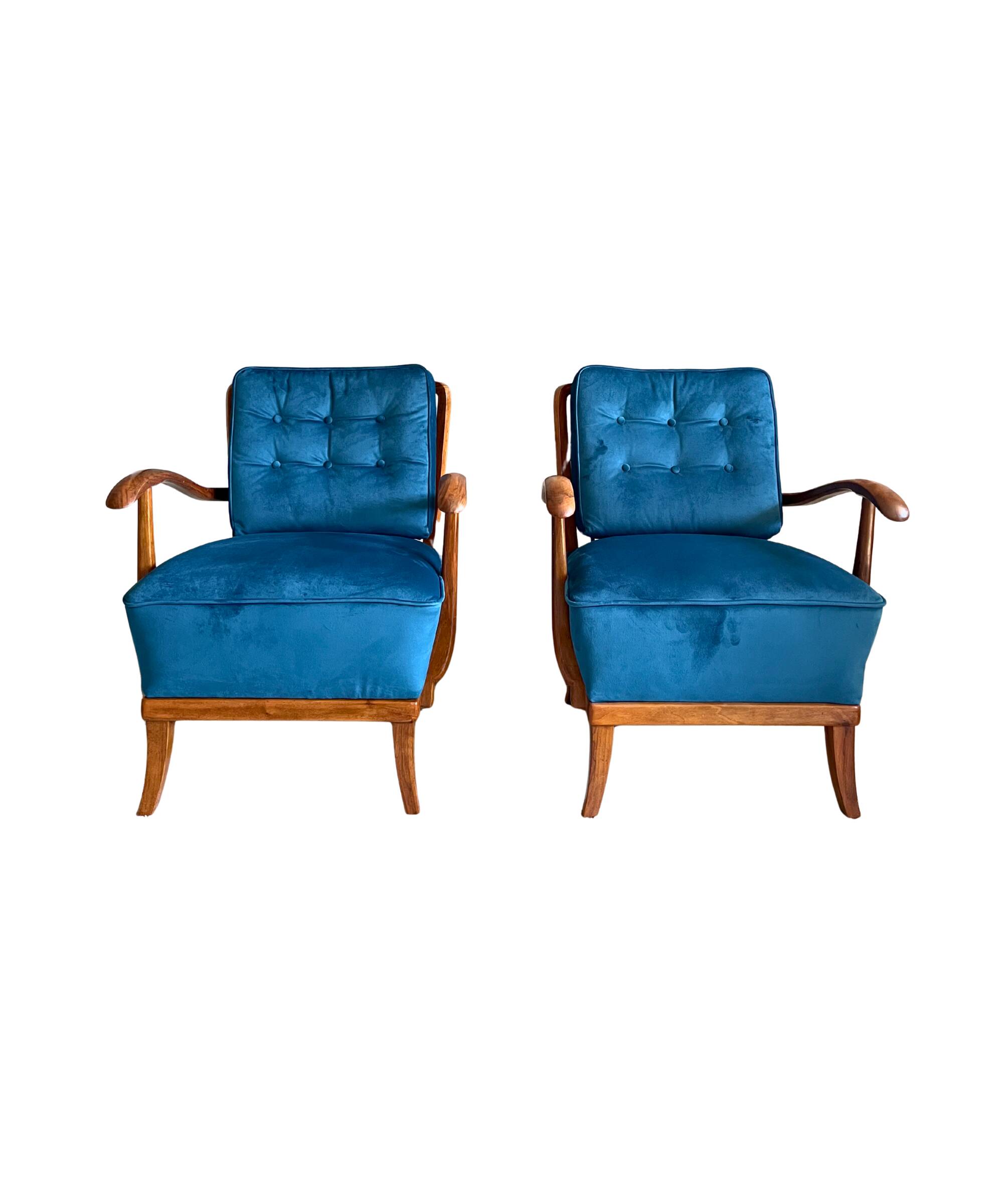 Fauteuils Art Déco par Gyula Kaesz, années 1930