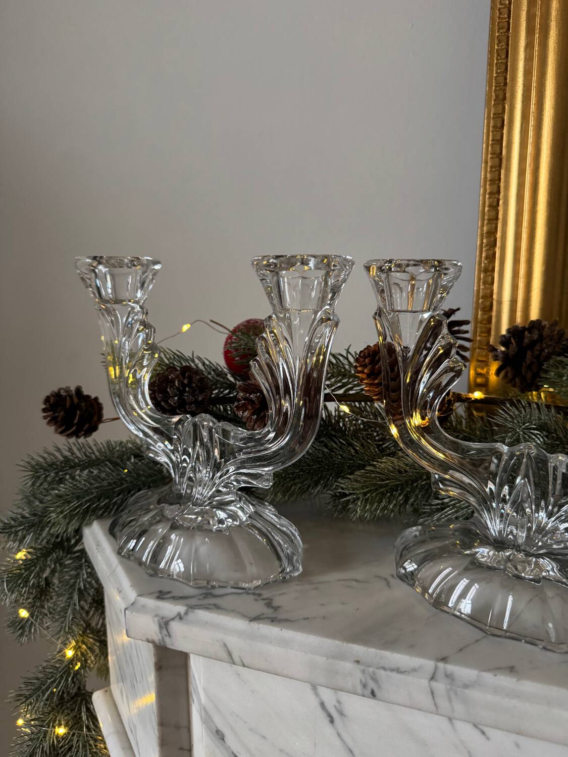 Vintage glass chandeliers