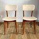 Pair of scandinavian chairs in skaï 50s