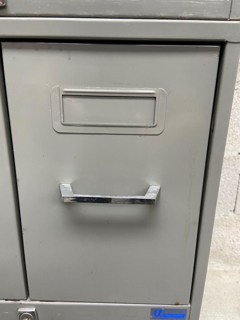 Trade furniture Modular Archiving cabinet 8 drawers metal filing cabinet Industrial 1960s