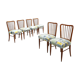 Vintage beech and fabric chairs, design, Italy, 1960s