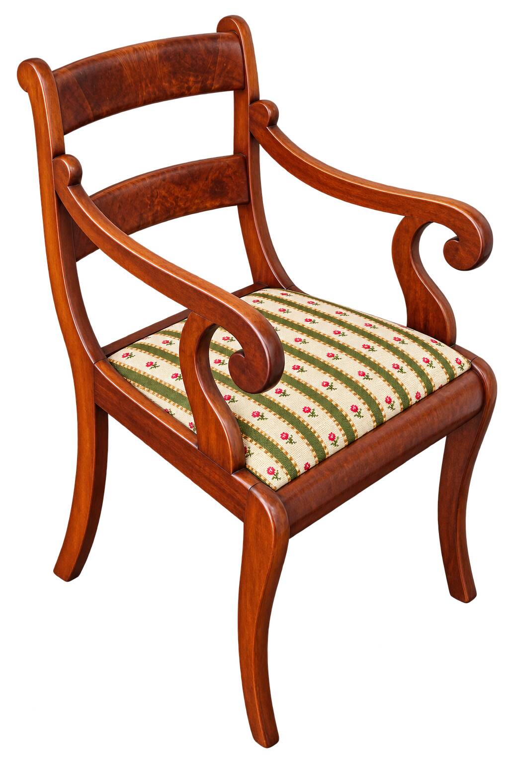 Antique mahogany armchair in the Edwardian / Sheraton Revival style, 19th/2