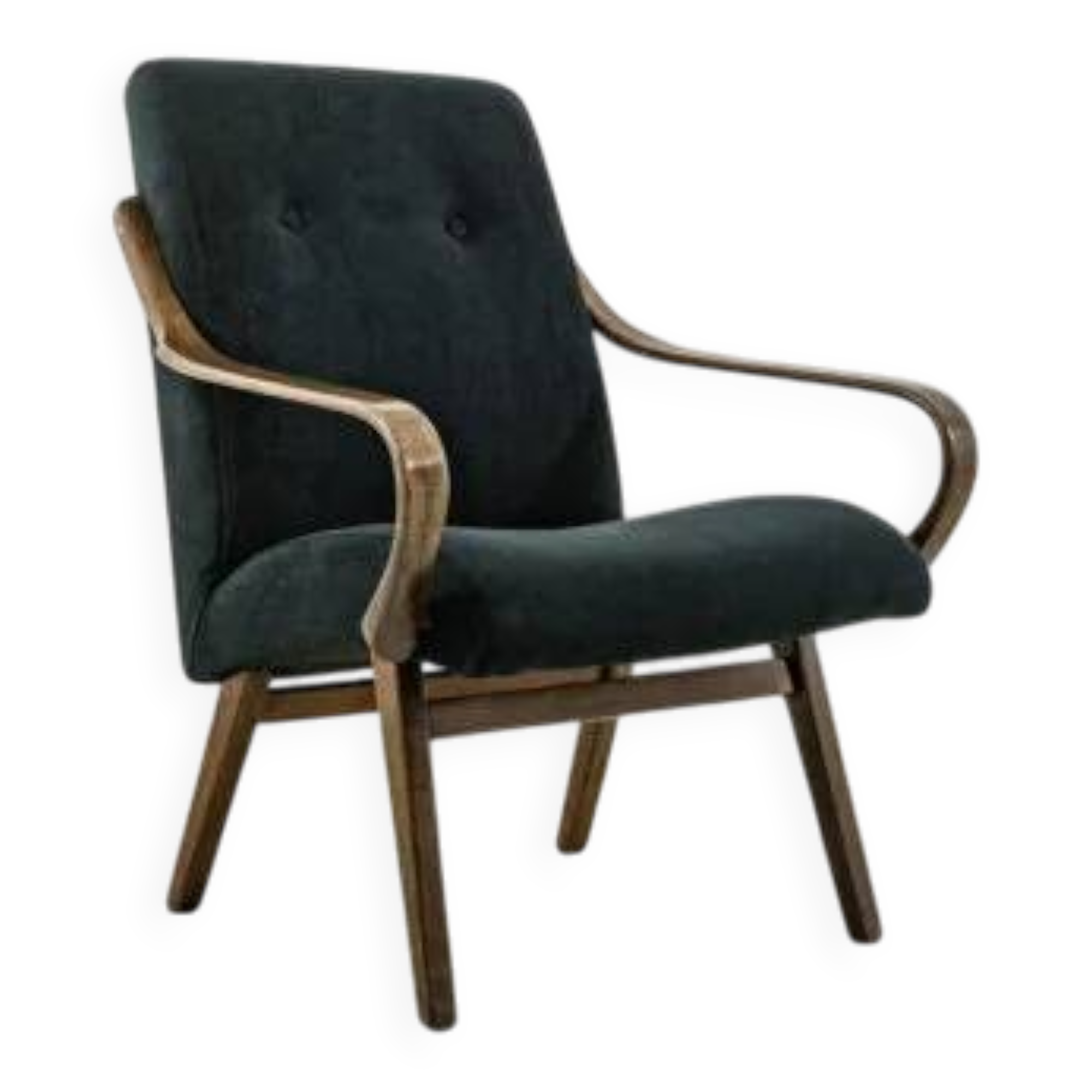 Black Armchair By Jaroslav Šmídek For Ton, Czechoslovakia, 1960’s