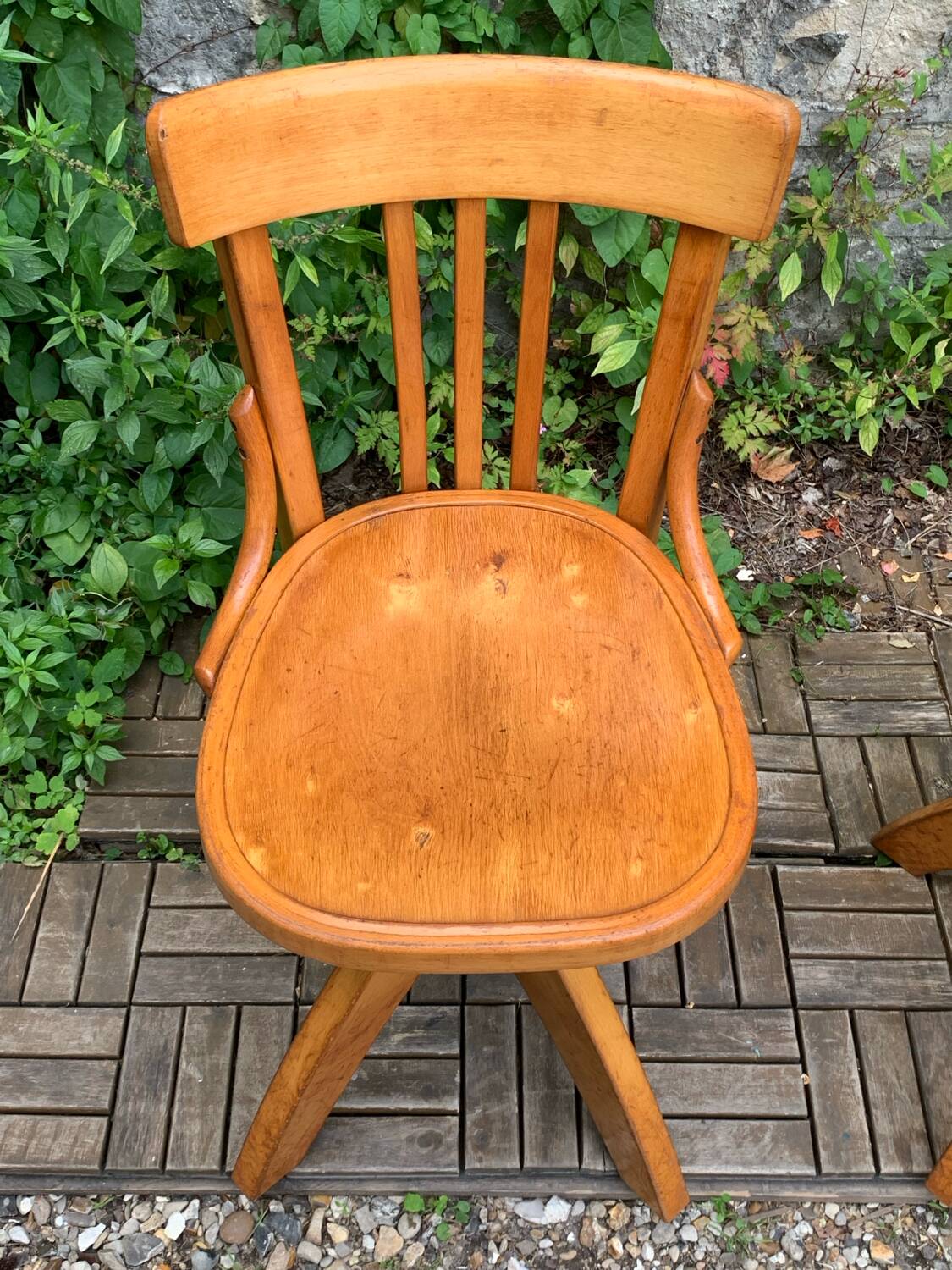Pair of Baumann rotating screw chairs 1960