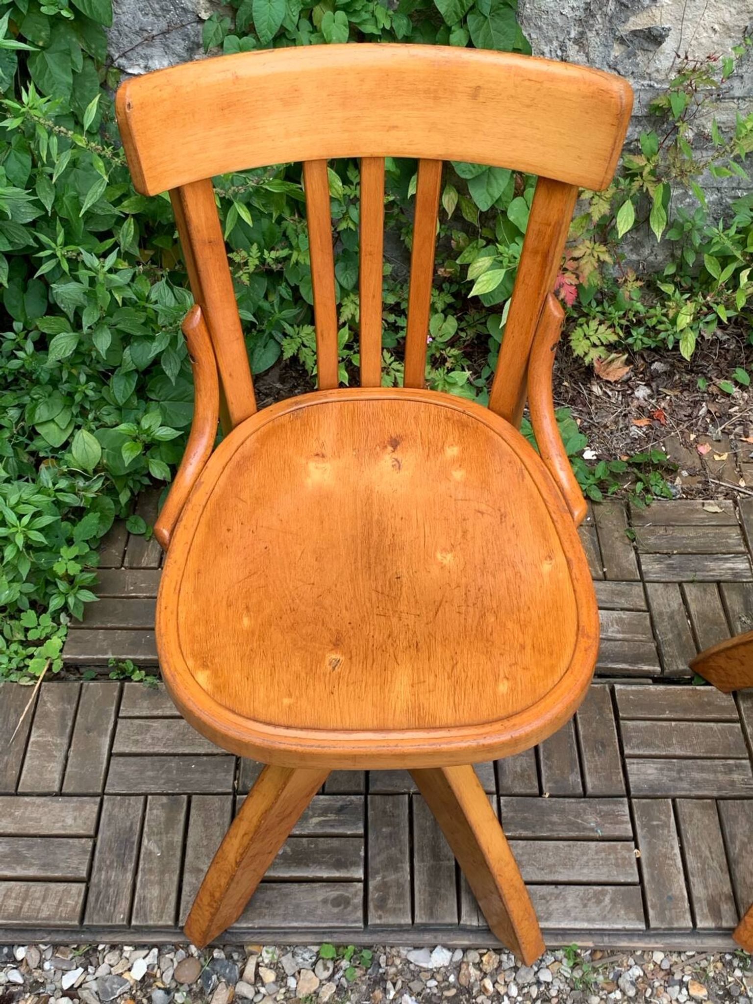 Pair of Baumann rotating screw chairs 1960