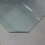 B&B Italia 'Diesis' Two-Tier Glass and Leather Coffee Table by Antonio Citterio