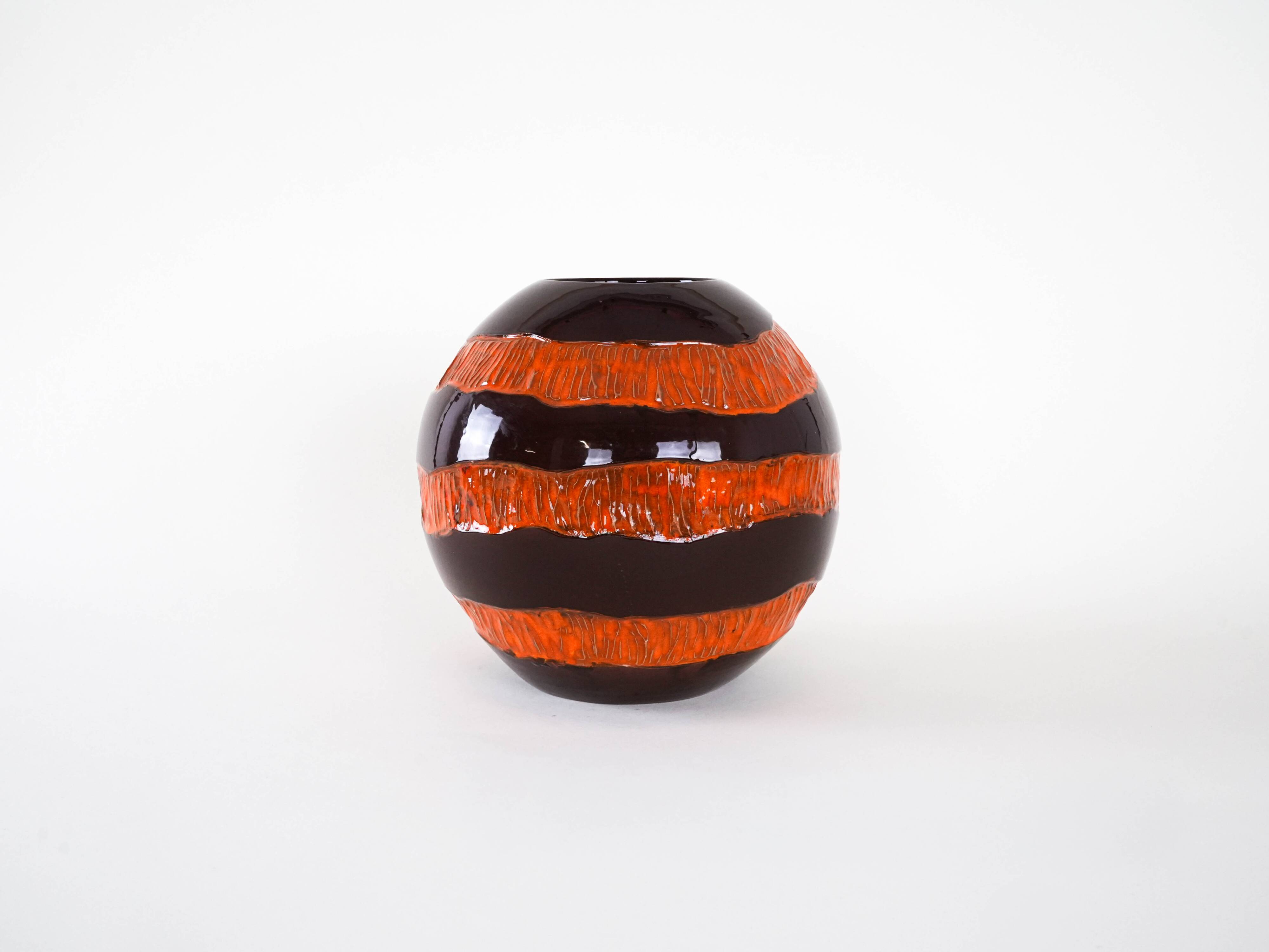 Ceramic vase, Italian design, 1960s, made in Italy