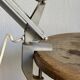 Lampe vintage 1970 d'architecte Ledu gris perle bureau - 80cm