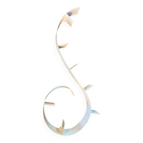 Snail wall shelf in lacquered metal