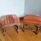 Repose pied tissu velours