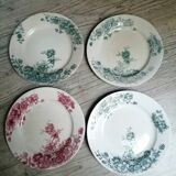Set de 4 assiettes décor anémones Bertrand Bordeaux