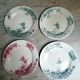 Set de 4 assiettes décor anémones Bertrand Bordeaux