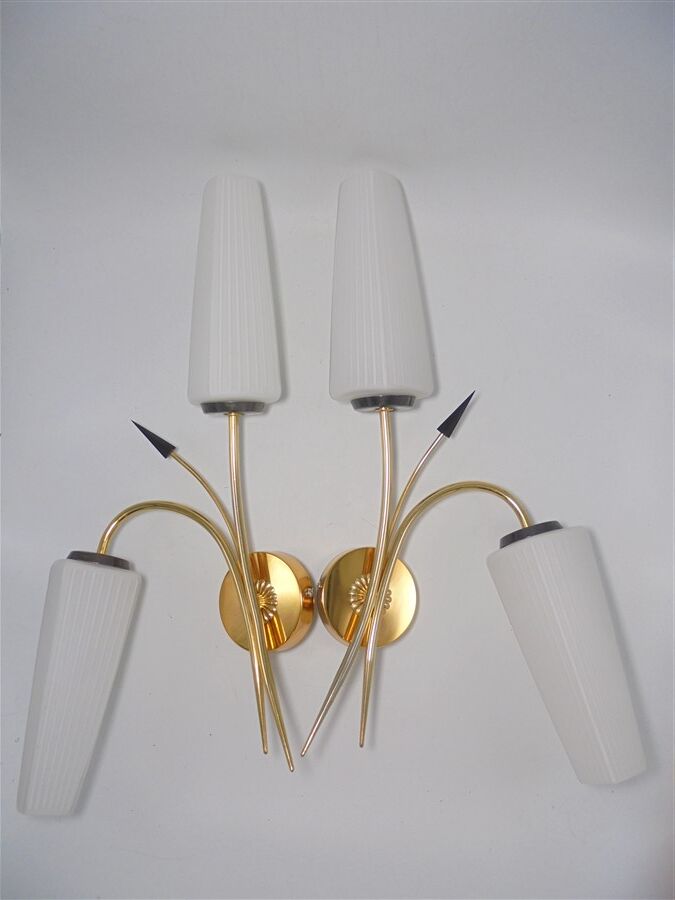 Paire d'appliques murales vintage