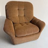 Old vintage 60s fabric lounge chair