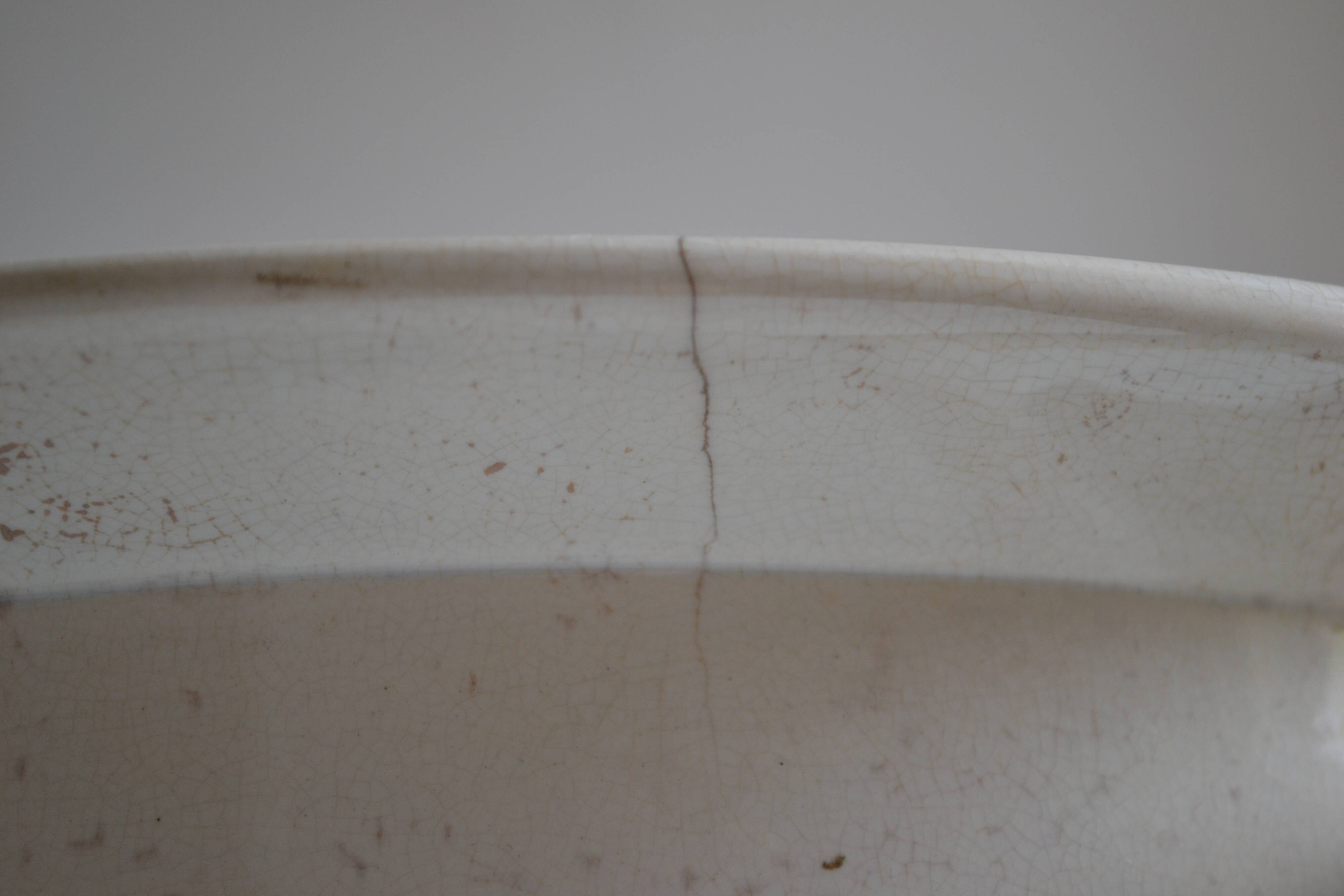 Very large old earthenware pot from Sarreguemines