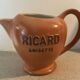 Ricard round ceramic carafe 1 liter a small chip