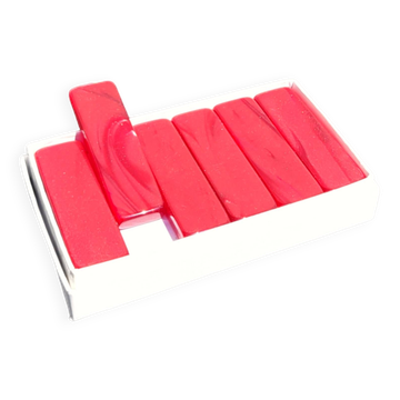 Red pearly knife holder set