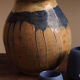 Glazed stoneware vase