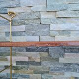 Wall shelves style metal string imitation wood 60- 70s