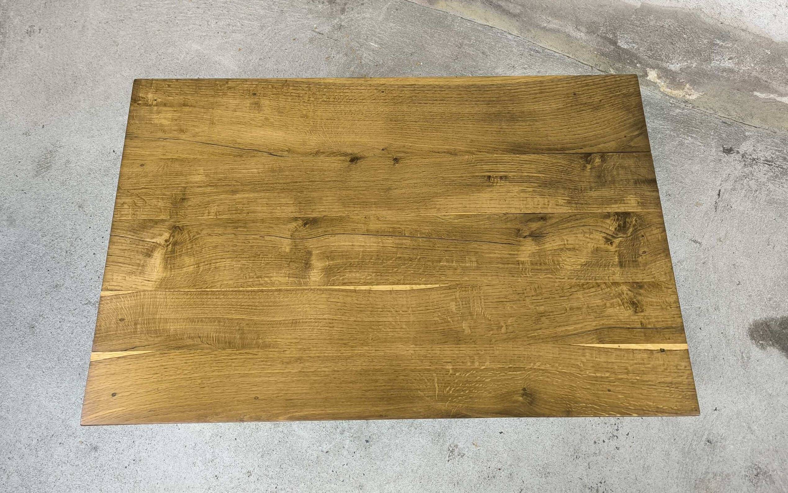 Vintage farmhouse coffee table made of solid wood.