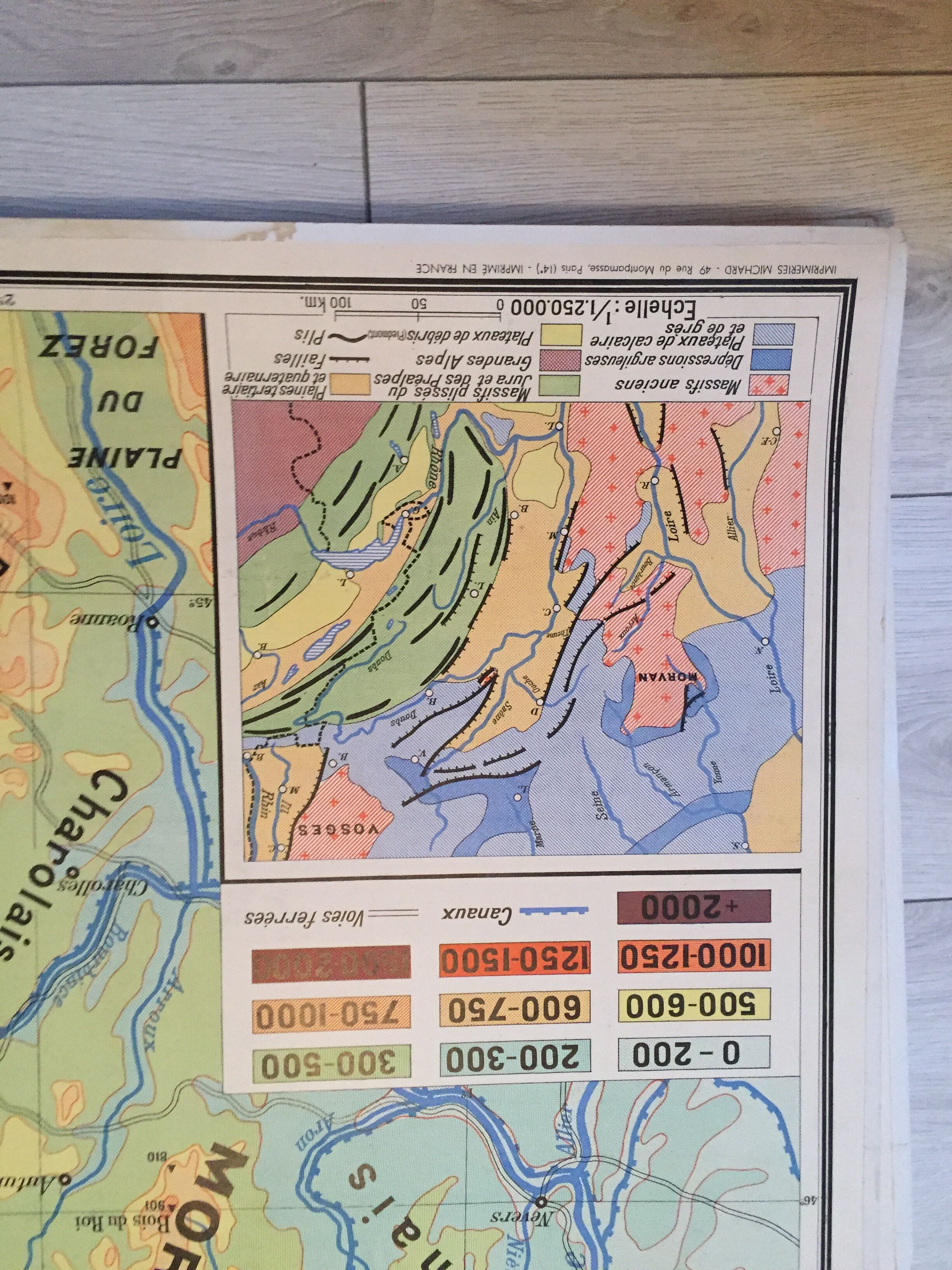 Carte d’école Bourgogne et Jura