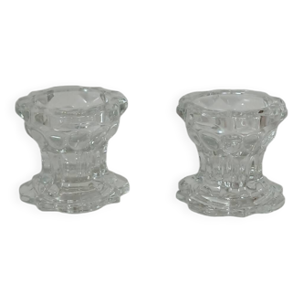 Set of 2 Reims glass candle holders