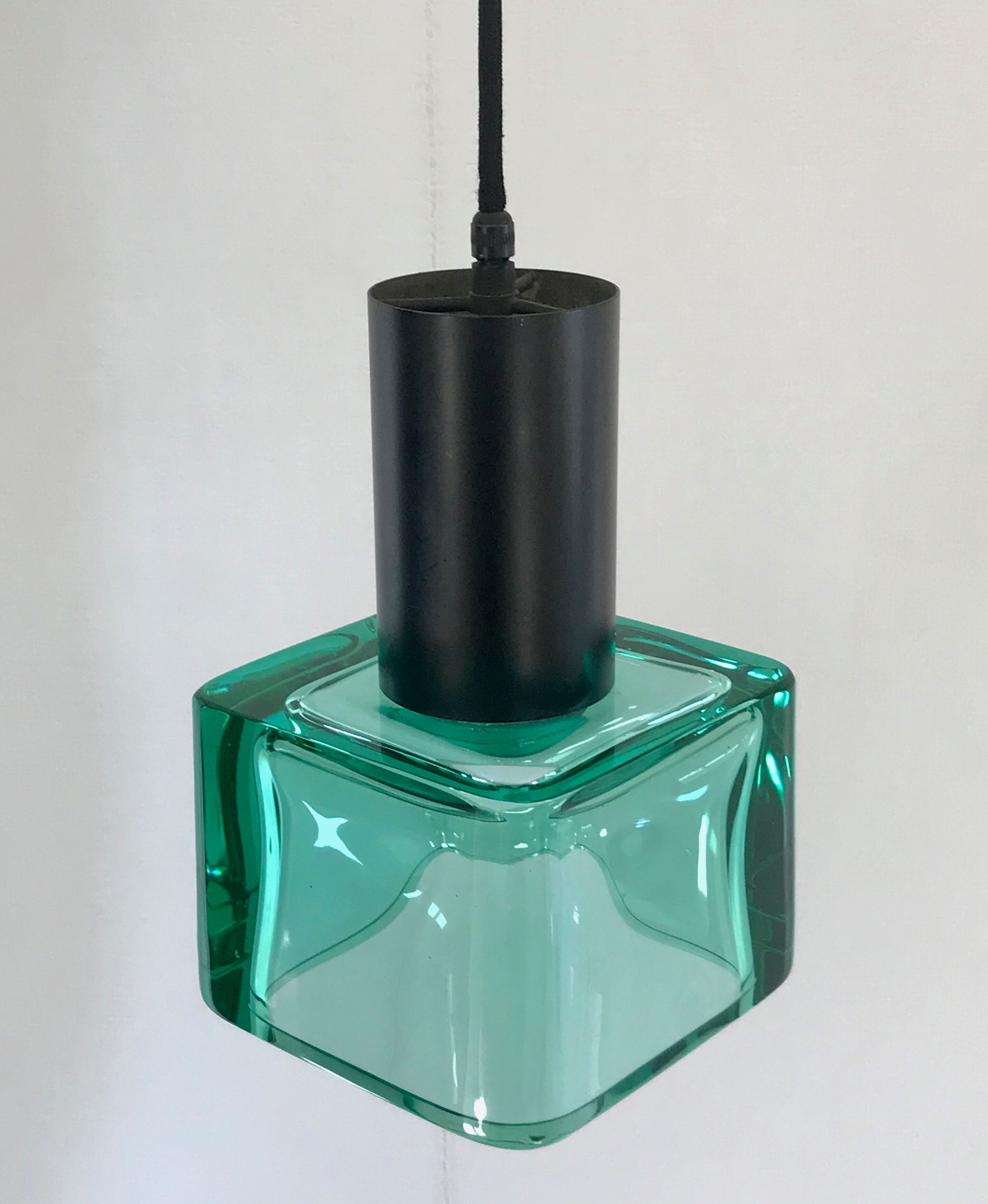 Flavio Poli pendant lamp for Seguso glass Murano, Italy 60s