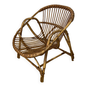 fauteuil corbeille en - rotin