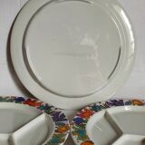 Three vintage Acapulco fondue plates