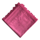 Old Fuschia Pink Cotton Pillowcase