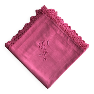 Old Fuschia Pink Cotton Pillowcase