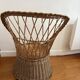 Chaise corbeille en rotin tressé