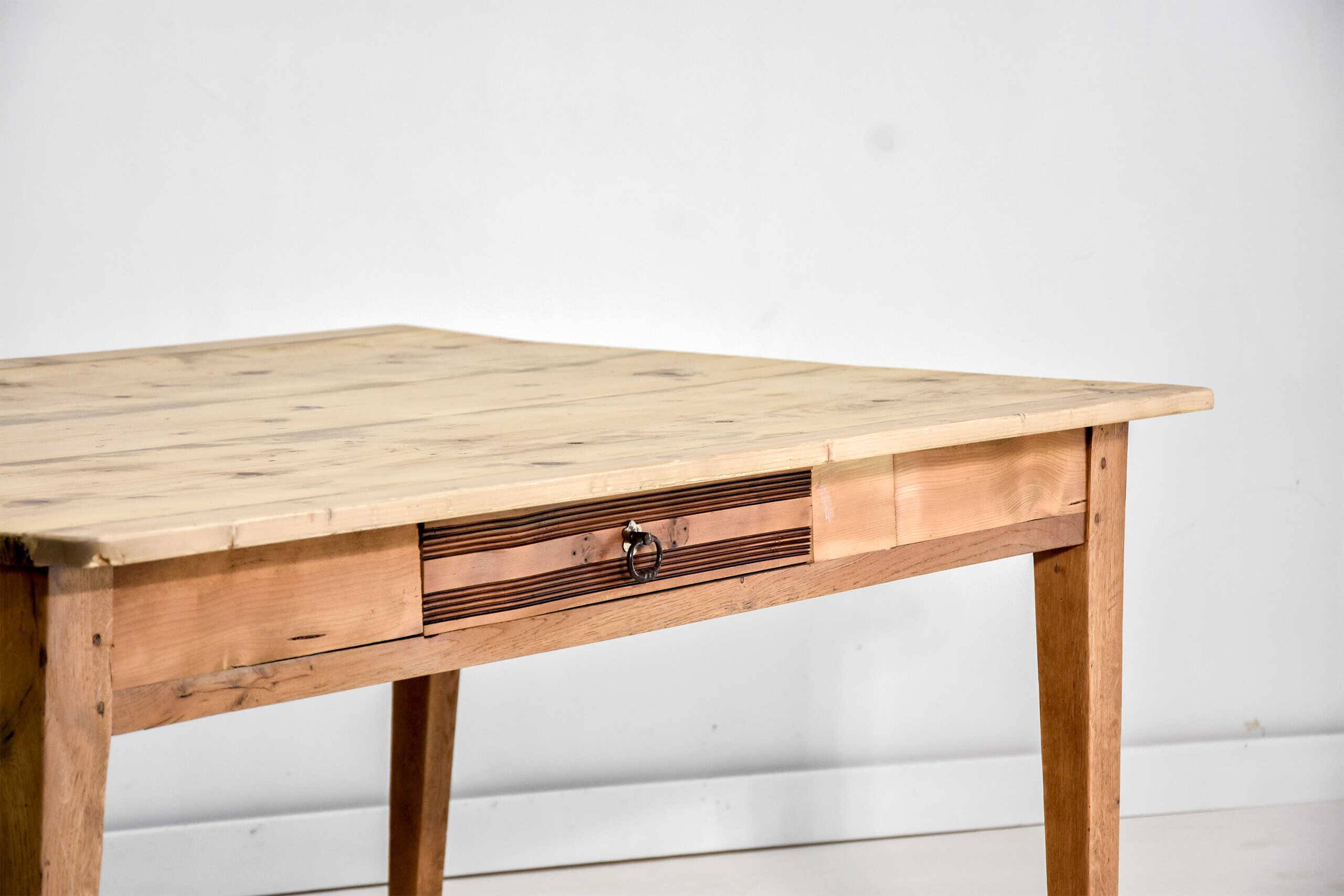 Vintage farmhouse table, oak legs