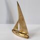 Vintage sailboat 1970 golden brass
