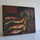 Charles floutard ( 1926 2006 ) still life with fish hst 61 x 50 cm
