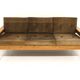 Scandinavian 3-seater sofa in pine and velvet, Sweden, 1970.