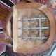 Gondola chair with art-deco motifs, spring leatherette seat