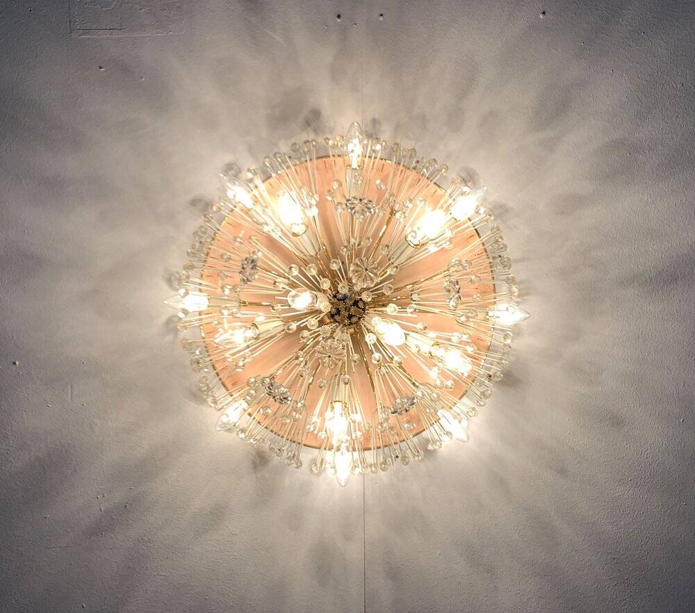 Austrian Flower Ceiling Lamp by Emil Stejnar for Rupert Nikoll, Vienna, Austria, 1950s