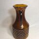 Old molded glass pitcher Brown form geometric decanter Vintage kitchen