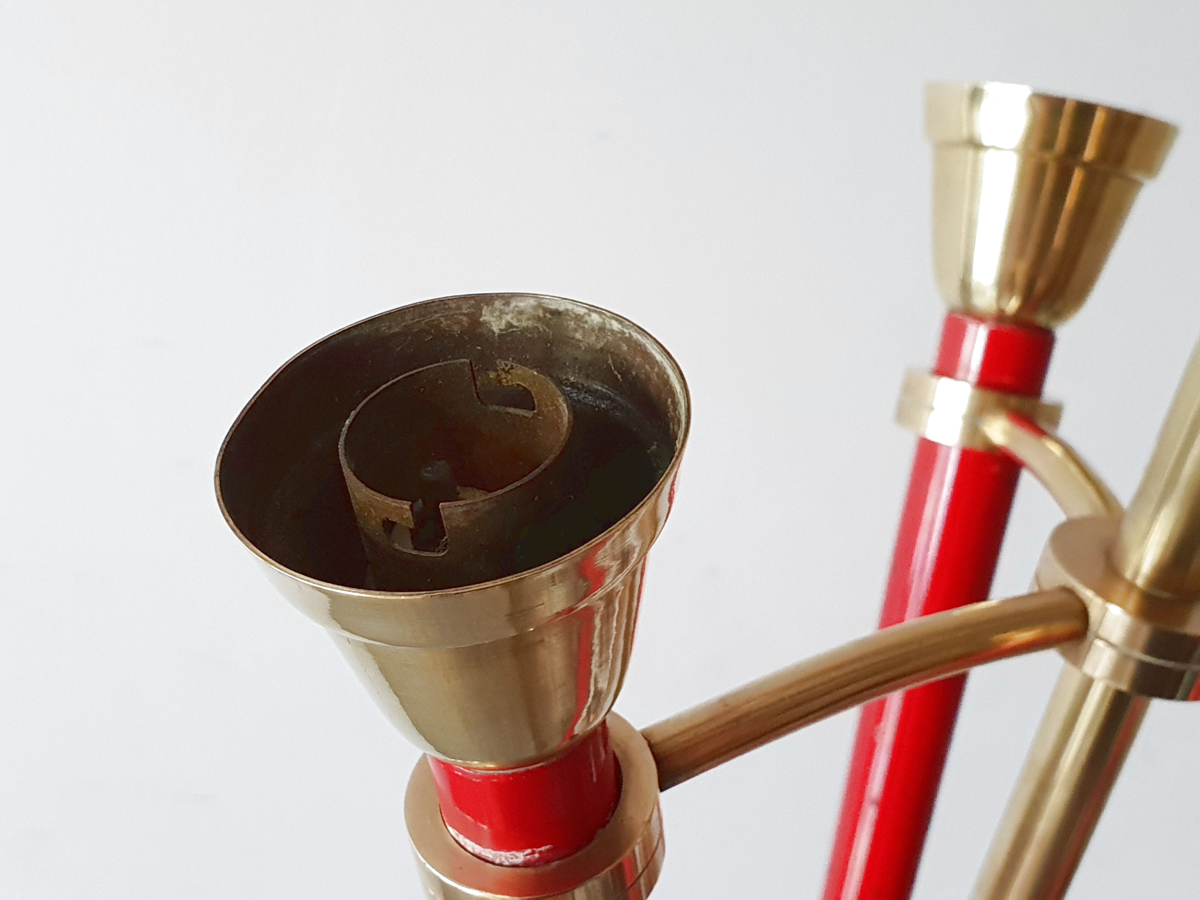 Vintage torchlight chandelier 1950