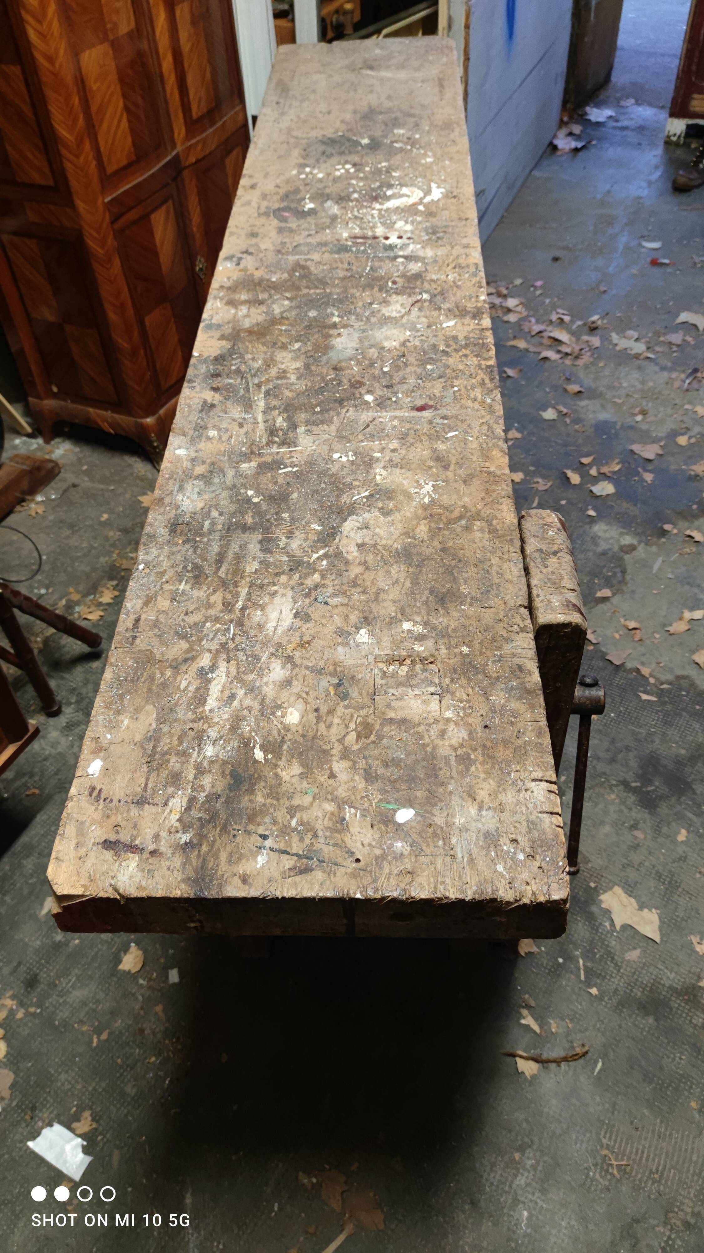 Solid beech carpentry workbench