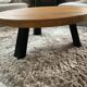 Oak Coffee table tree legs , 1970 Midcentury