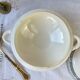 Vintage soup tureen, blue ironstone, Salins model, Castellane