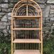 Vintage 60s bamboo rattan standing shelf