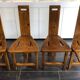 Suite of 4 brutalist-style tripod chairs